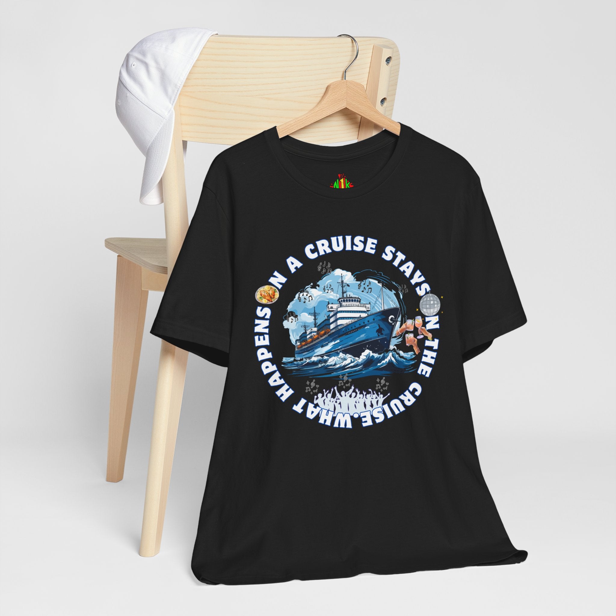 Fun Cruise Vibes Unisex Tee - "What Happens on a Cruise Stays on a Cruise"